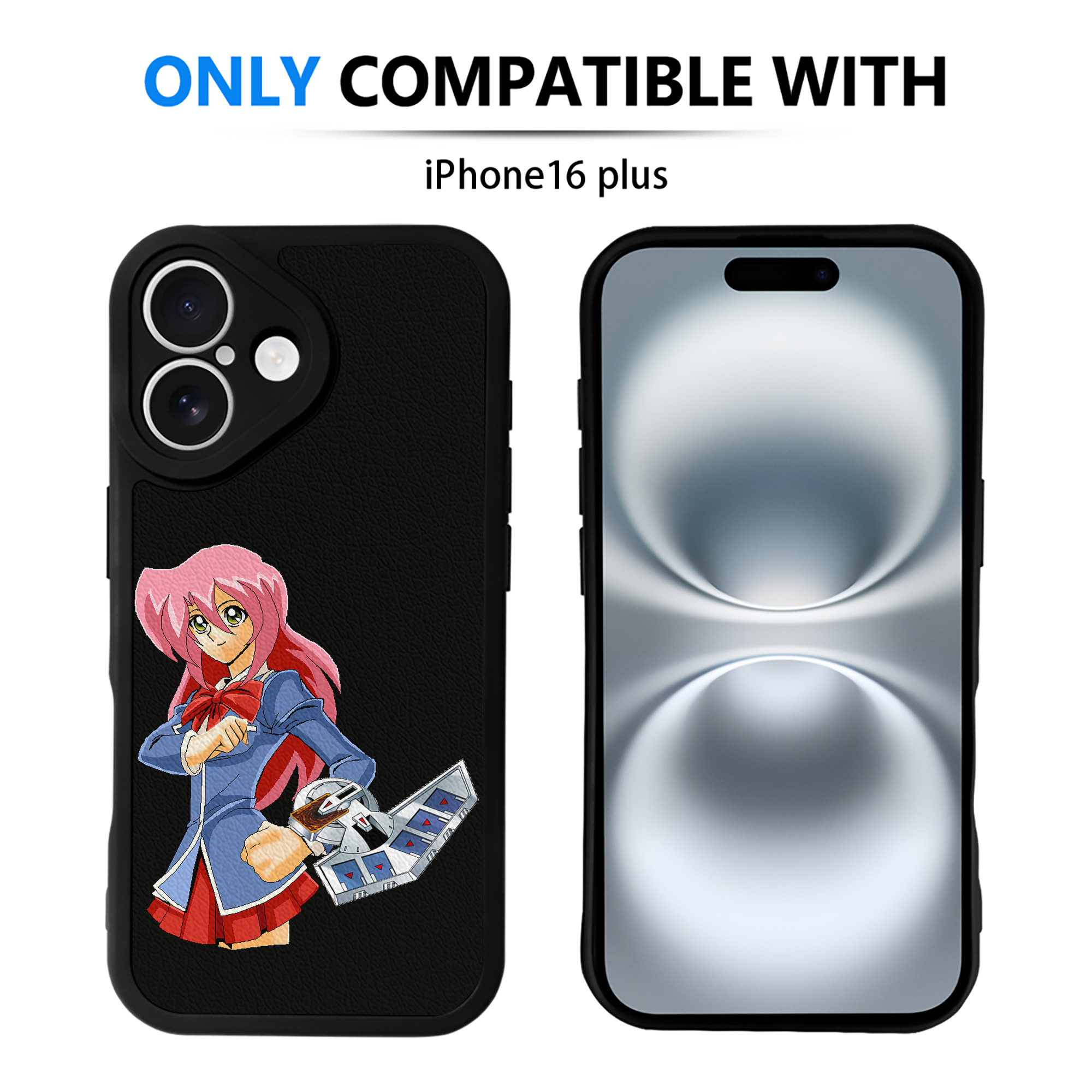 （画像用） 遊☆戯☆王 Yu-Gi-Oh! 【iPhone 16シリーズ対応】シリコンスマホケース（レザー調） 材質：シリコン